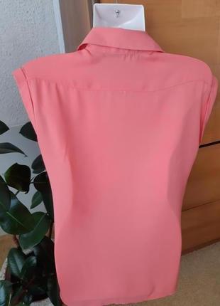 Ніжна блуза-сорочка лососевого кольору3 фото