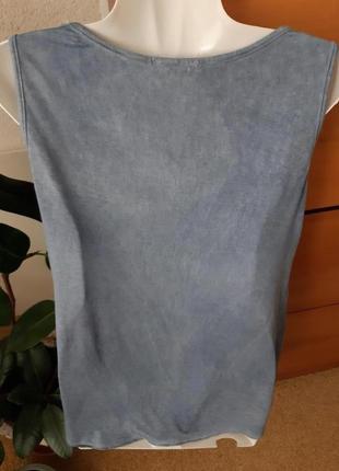Легка італійська блуза вільного крою, тканини і трикотаж, ін...4 фото