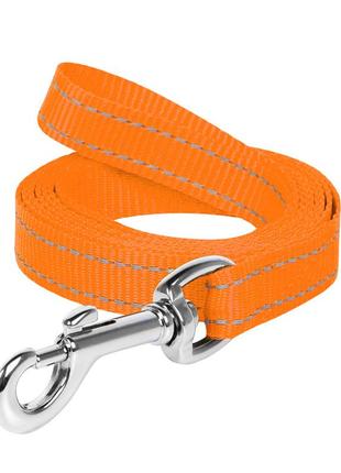 Поводок dog extreme нейлоновый (ширина 20мм, длина 150см) оранжевый2 фото