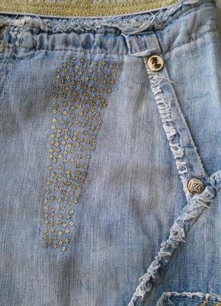 Жіночі джинсові штани вільного крою4 фото