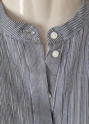 Легка блуза-сорочка-туніка в смужку2 фото