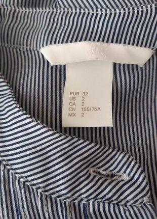 Легка блуза-сорочка-туніка в смужку5 фото