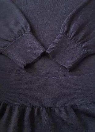 Чорний вовняний светр унісекс, 100% extra fine merino5 фото