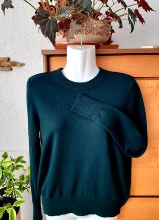 Кашеміровий светр актуального темно-зеленого кольору