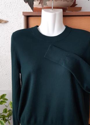 Кашеміровий светр актуального темно-зеленого кольору3 фото