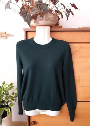 Кашеміровий светр актуального темно-зеленого кольору4 фото