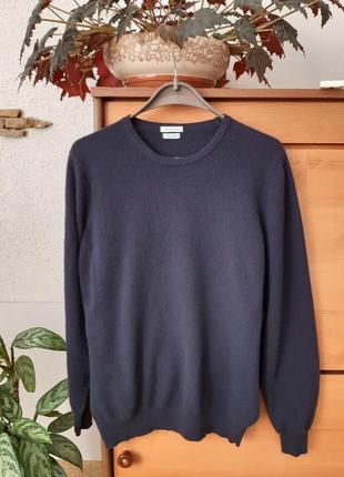 Незвичайно м'який вовняний светр джинсового кольору3 фото