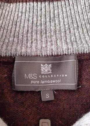 Класний вовняний светр з високою стійкою, цікавий колір5 фото