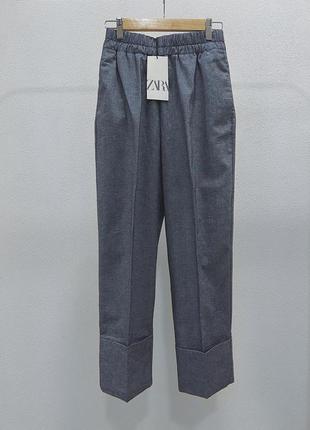 Роскошные брюки свободный крой широкие подвороты новая коллекция7 фото