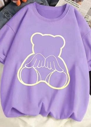 🆕новинка 🆕 женские милые футболки с неоновым медведем тедди 🔥🔥🔥