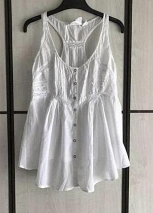 Блуза белая коттоновая прошва3 фото