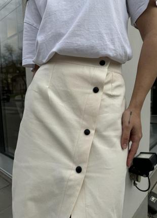 Джинсовая юбка миди карандаш2 фото