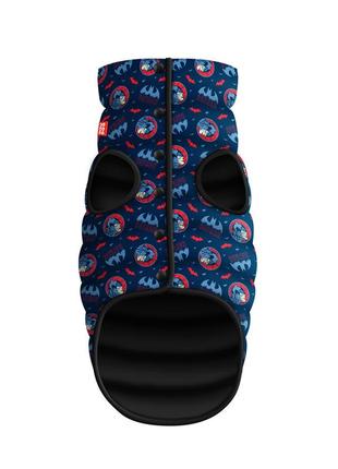 Курточка для собак waudog clothes с рисунком "бэтмен красно-голубой", l55, в 77-80 см, с 50-55 см
