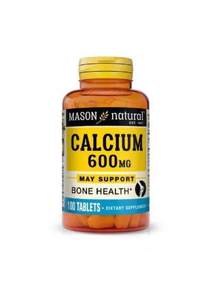 Мінерали mason natural кальцій 600 мг, calcium 600 mg, 100 таб...