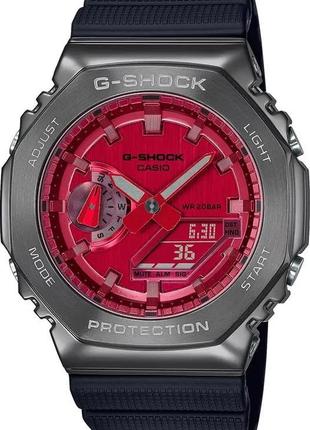 Годинник casio gm-2100b-4aer g-shock. сріблястий