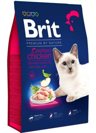 Сухий корм для кішок brit premium by nature cat sterilised 8 к...