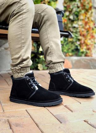 Зимние ботинки ugg neumel мужские черный цвет