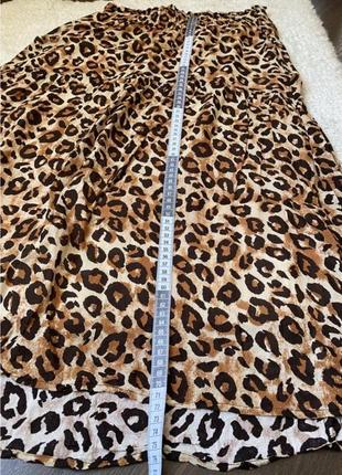 Длинная юбка в леопардовом принте4 фото