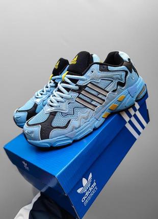 Чоловічі кросівки блакитні з чорним adidas x bad bunny response blue black6 фото