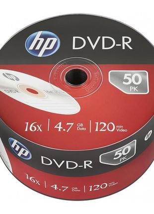 Диск dvd hp dvd-r 4.7gb 16x ij print 50шт (69302/dme00070wip-3)