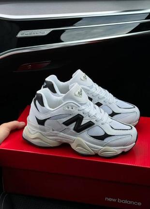 Женские кроссовки new balance 9060 white black