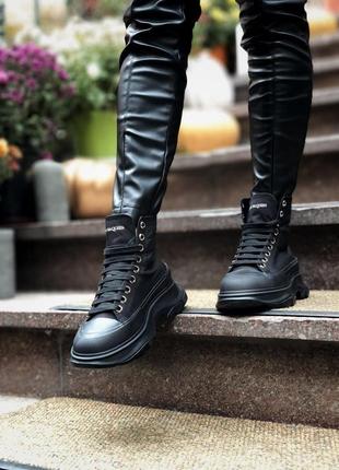 Alexander mcqueen tread slick женские ботинки на платформе4 фото