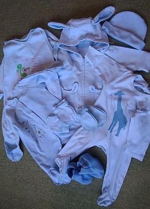Пакет одежды в роддом, одежда для новорожденных 50-56 см1 фото