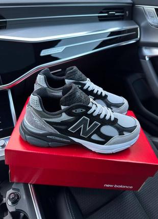 👕мужские кроссовки new balance 990 v3 gray black