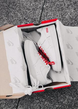Кроссовки nike air force 1 white superme кросівки