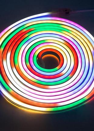 Неонова стрічка світлодіодна різнокольорова "rope light" 5м, г...