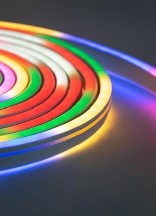 Неонова стрічка світлодіодна різнокольорова "rope light" 5м, г...2 фото