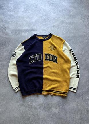 Vintage big logo knit-sweatshirt mens