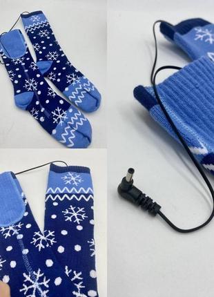 Розумні шкарпетки з підігрівом під пальцями "eco-obigriv арр 5k" з управлінням через bluetooth, акумуляторні 5v r5 фото