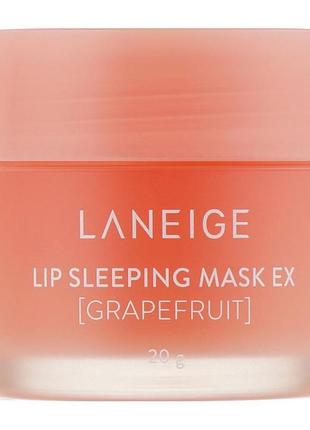 Ночная маска для губ с экстрактом грейпфрута laneige lip sleeping mask grapefruit1 фото