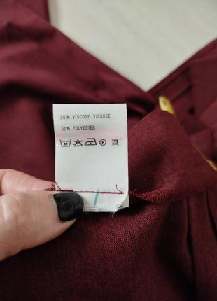 Винтажная юбка трендового бордового цвета7 фото