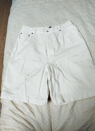 Джинсовые белые шорты бермуды1 фото