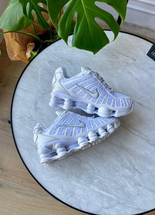 Nike shox tl white silver 20237 фото