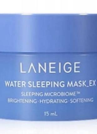 Зволожувальна нічна маска для обличчя, laneige water sleeping mask (міні)1 фото