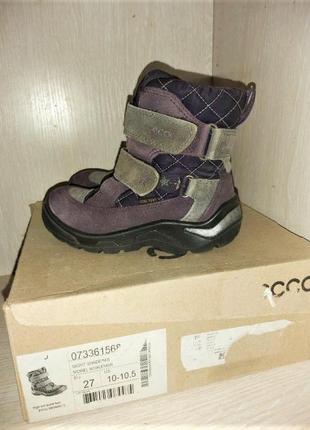 Классные ,зимние ботинки ecco на девочку