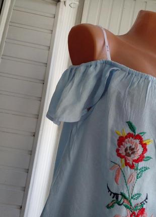 Коттоновая блуза вышиванка6 фото