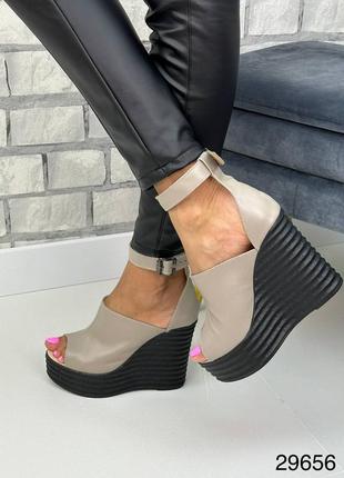 Натуральна шкіра замша всі розміри босоніжки