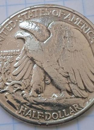 Монета half dollar liberty 1944 серебро1 фото