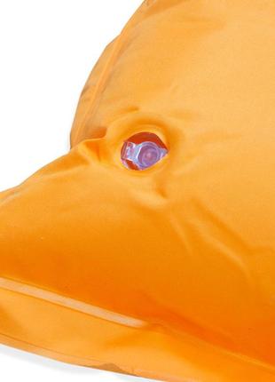 Надувний каремат у намет 180х60 см помаранчевий, тонкий надувн...2 фото