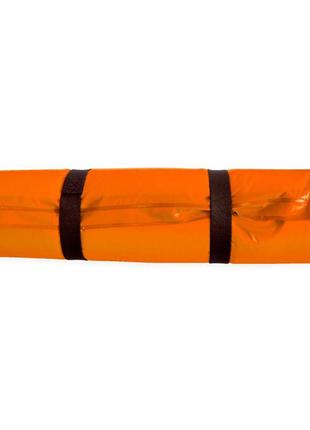 Надувний каремат у намет 180х60 см помаранчевий, тонкий надувн...3 фото