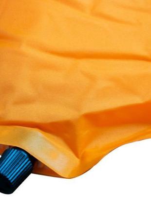 Надувний каремат у намет 180х60 см помаранчевий, тонкий надувн...5 фото