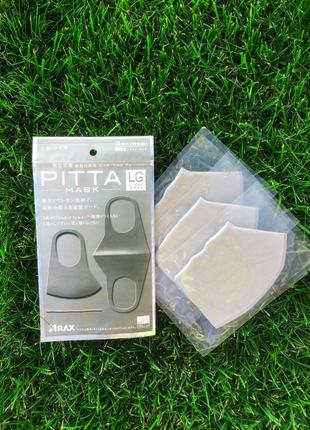 ✅ багаторазові захисні маски pitta mask light gray/пітта. поліуретан. японія ✅2 фото