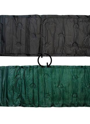 Надувний матрас в палатку чорний/темно-зелений 180х60см, надув...9 фото