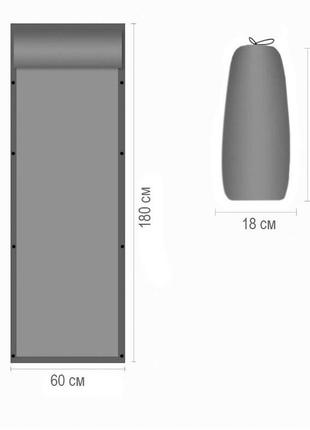 Самонадувний матрац у намет 180х60см (зелений/хакі) туристични...6 фото