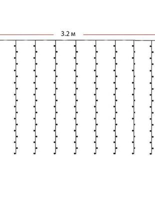 Новорічна гірлянда водоспад 210 led "rains 3x2-m" 3.2х2м мульт...9 фото