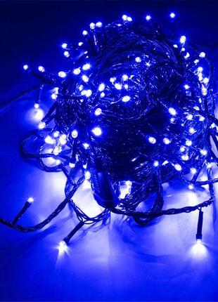 Гірлянда на ялинку "300 led" 17м синя декоративна новорічна гі...